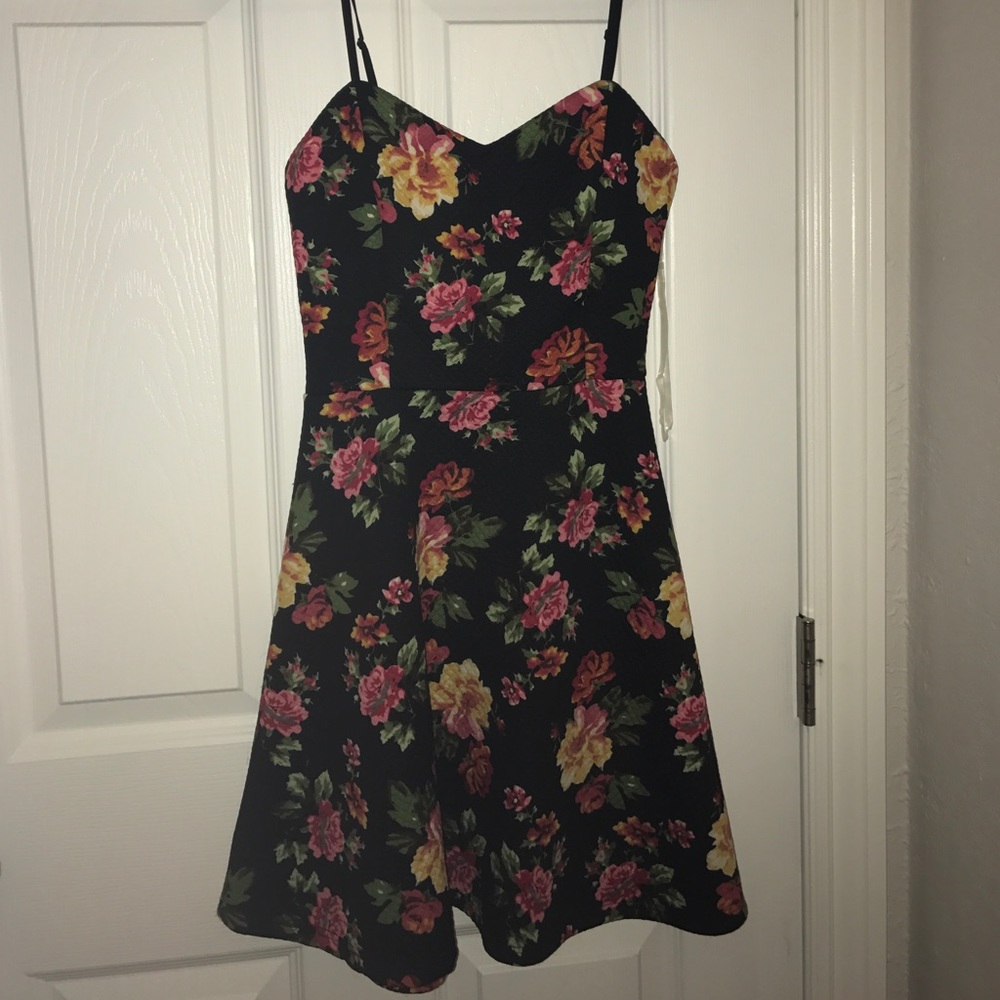 FLORAL FIT&FLARE DRESS