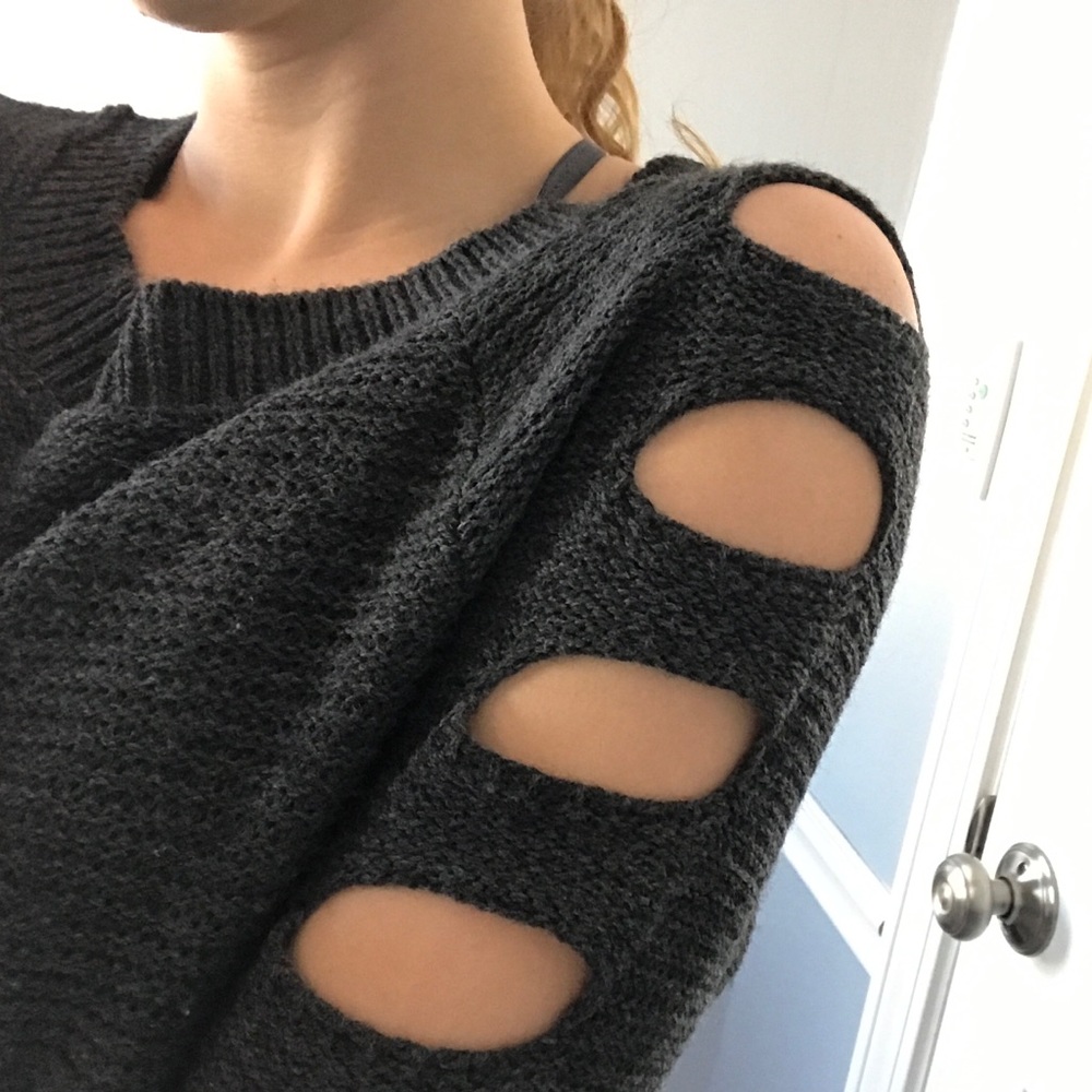 grey sweater