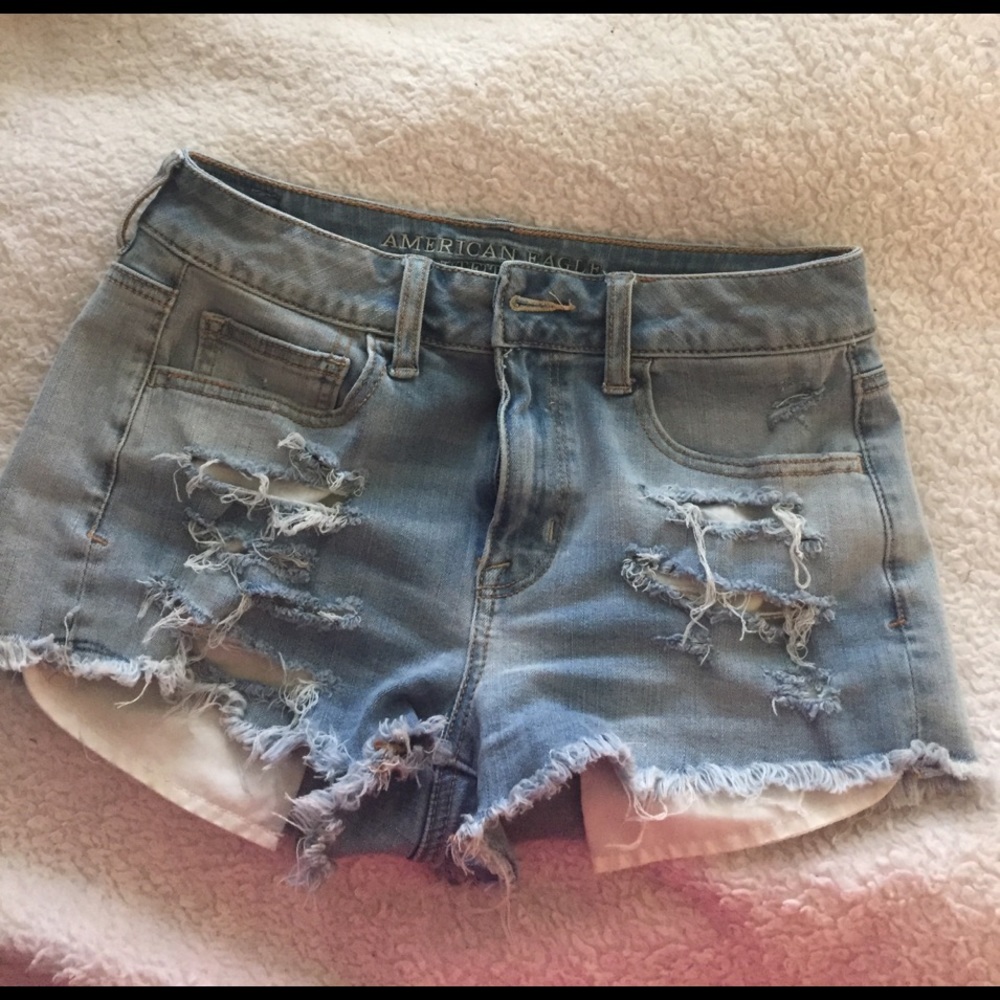 AE high rise shortie shorts! only worn twice:)