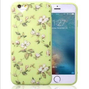 New iPhone 7 plus green flower full coverage case