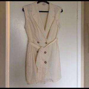 Cream pea coat style dress! Sexy!
