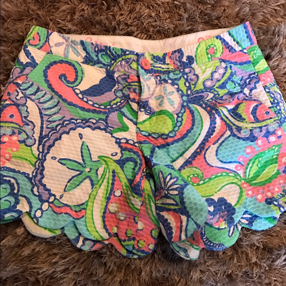 Lily Pulitzer Scalloped Shorts