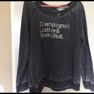 Chaser brand destroyed sweater sz M