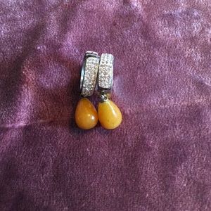 Peach moonstone earrings!