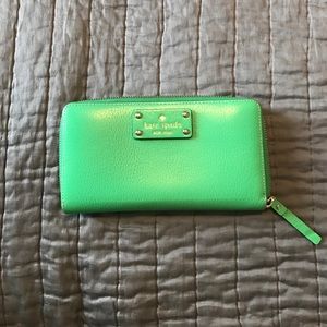 Green Kate Spade Wallet