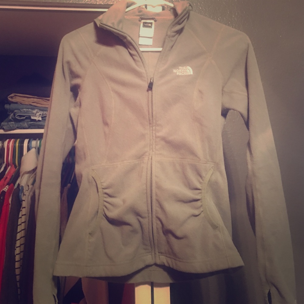 Green north face xs zip up