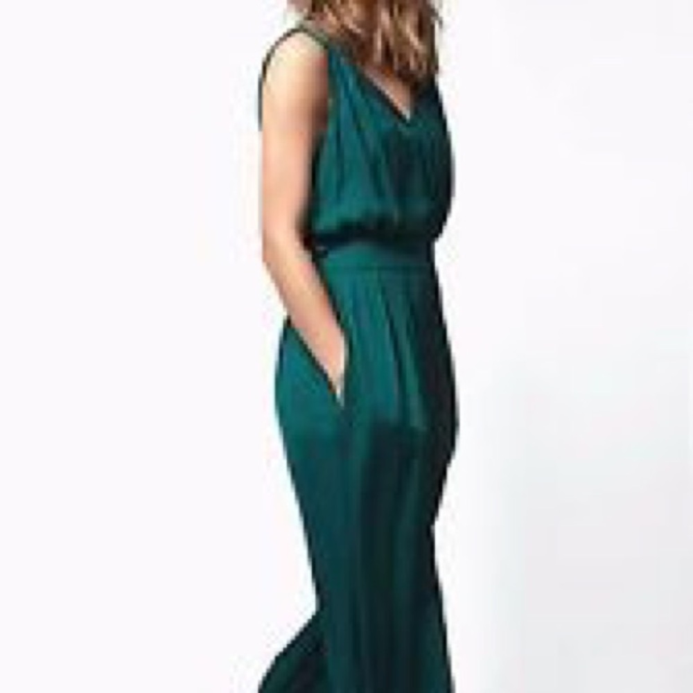Anthropologie Green Jumpsuit