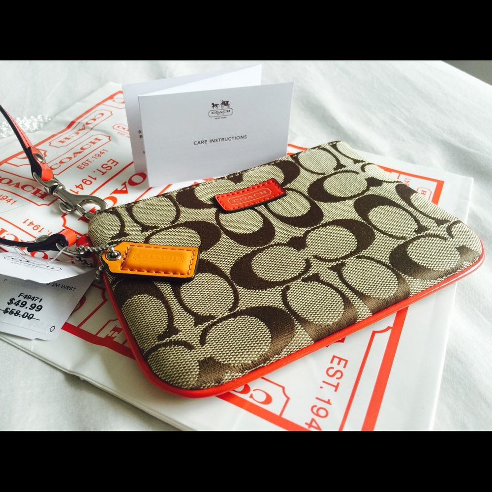 Coach corner zip wristlet