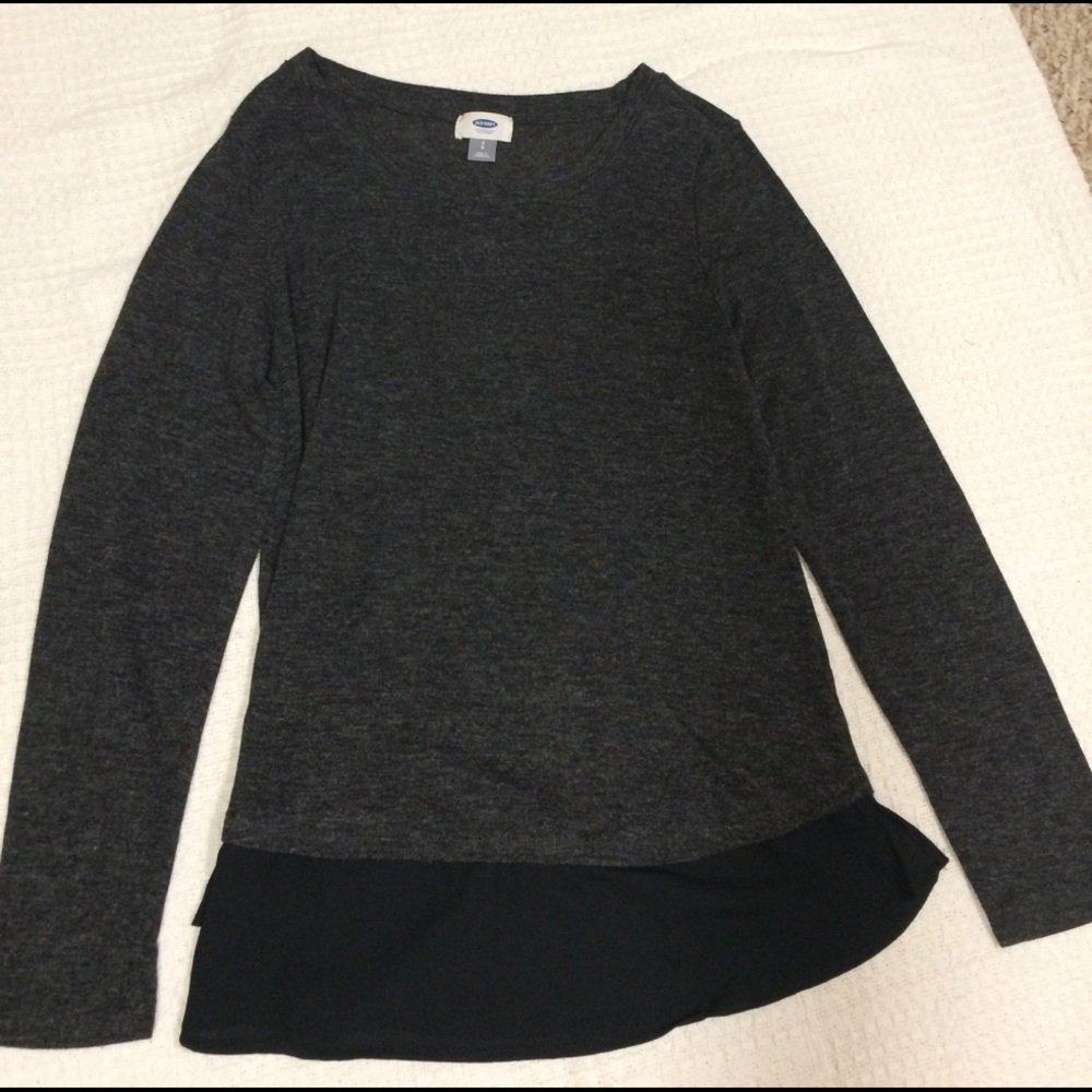 Old Navy thin soft sweater with flowy trim