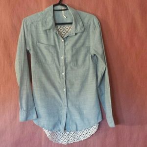 Long sleeve denim shirt