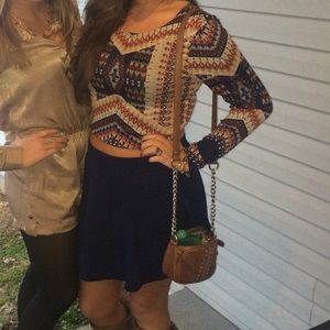 Long sleeve crop top