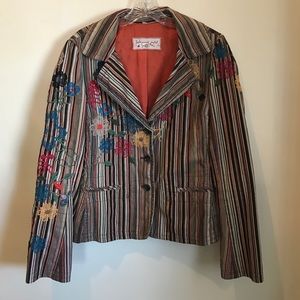 Johnny Was embroidered blazer