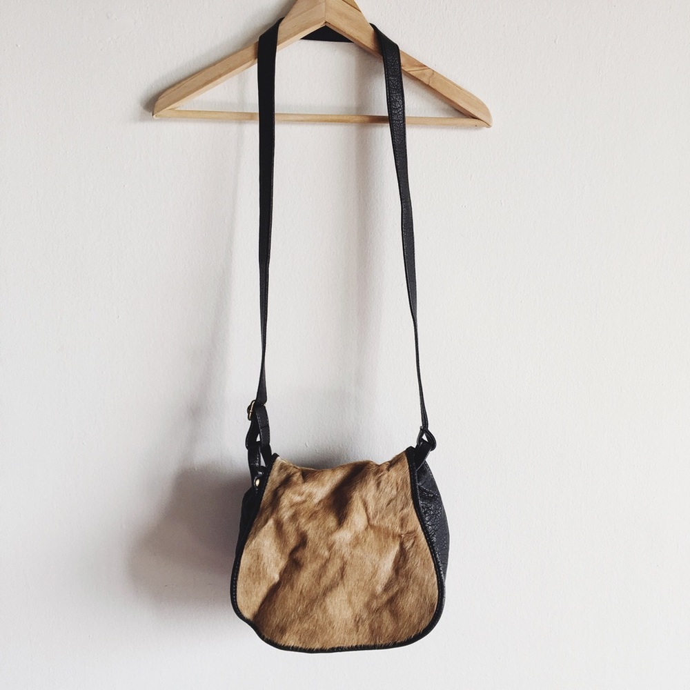 Urban Outfitters Crossbody Bag with Faux Fur Flap