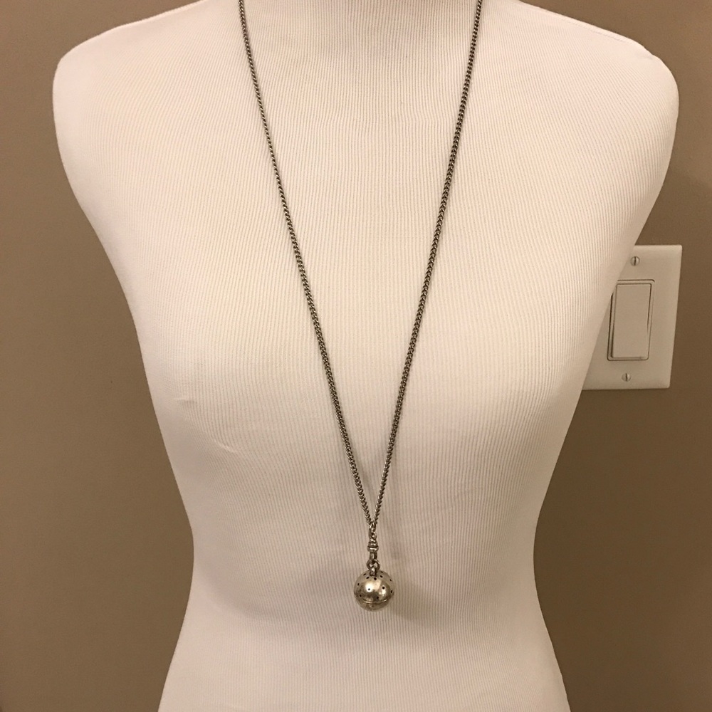 Jewelmint Long Silver Pendant Necklace