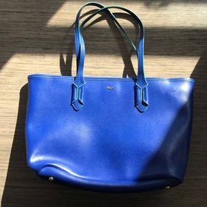 Blue leather Ralph Lauren shoulder purse