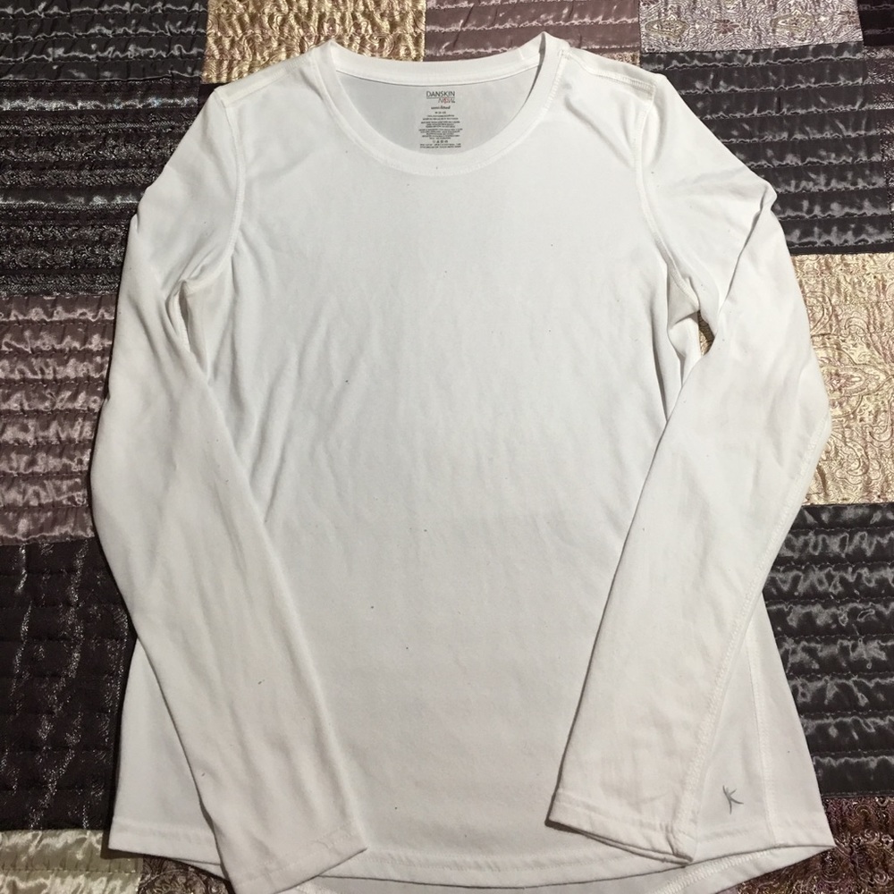 White Long Sleeve Athletic Shirt