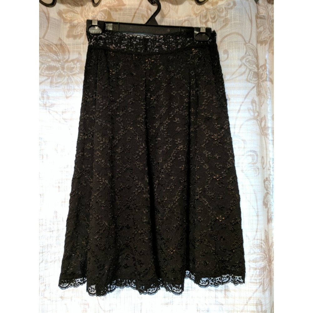 CAbi Black Lace Skirt