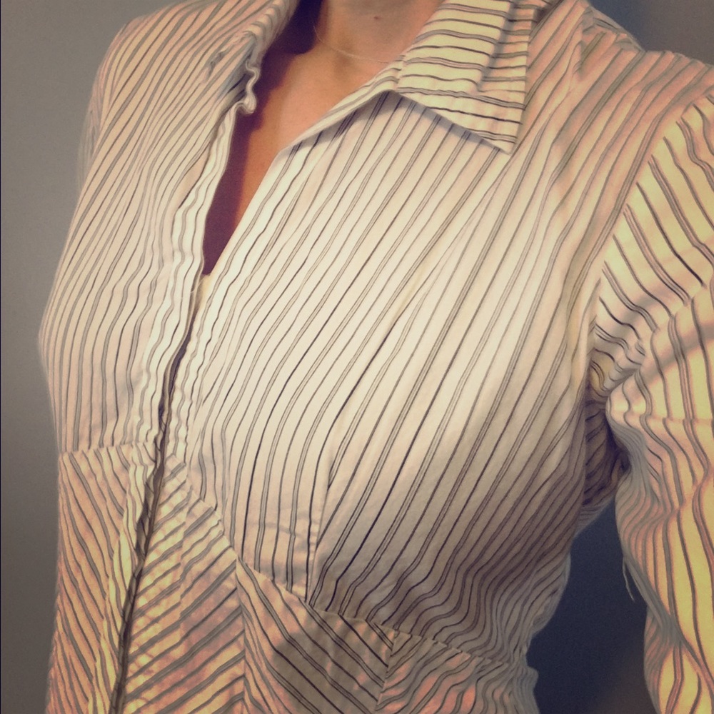 Striped Button Down Blouse