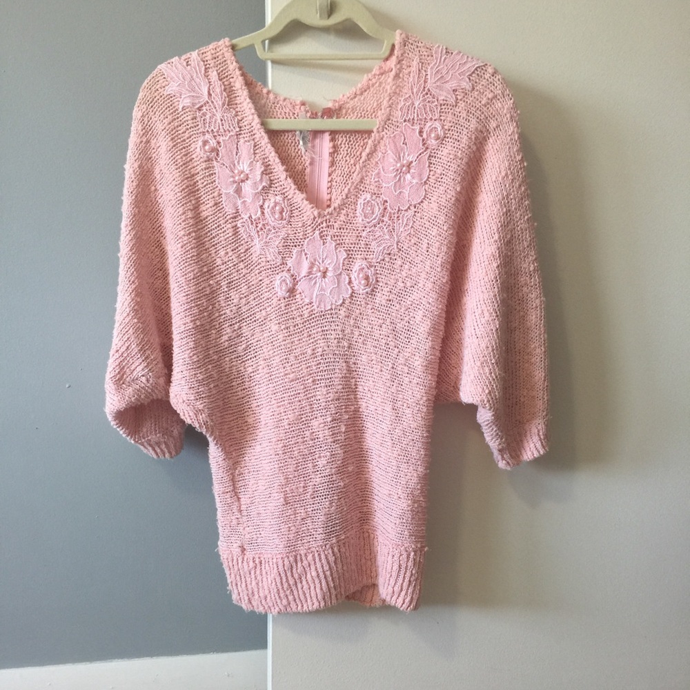 Pink knit top