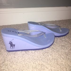 Polo Wedge Sandals Size 7.5 Never Worn