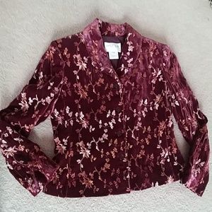 Oscar de la Renta plum velvet  embroidery jacket