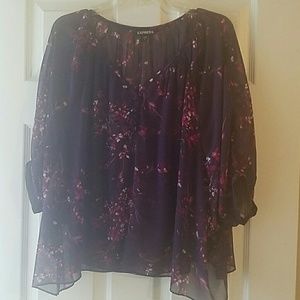 Express sheer flowy shirt