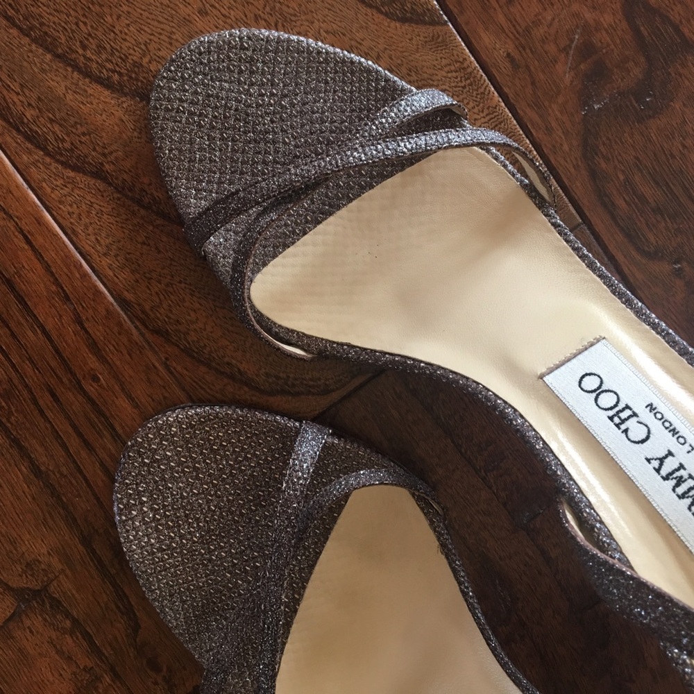 Jimmy Choo glitter slingback