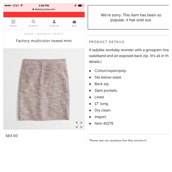 J. Crew Factory • Tweed Mini • ❣️ - Picture 4 of 8