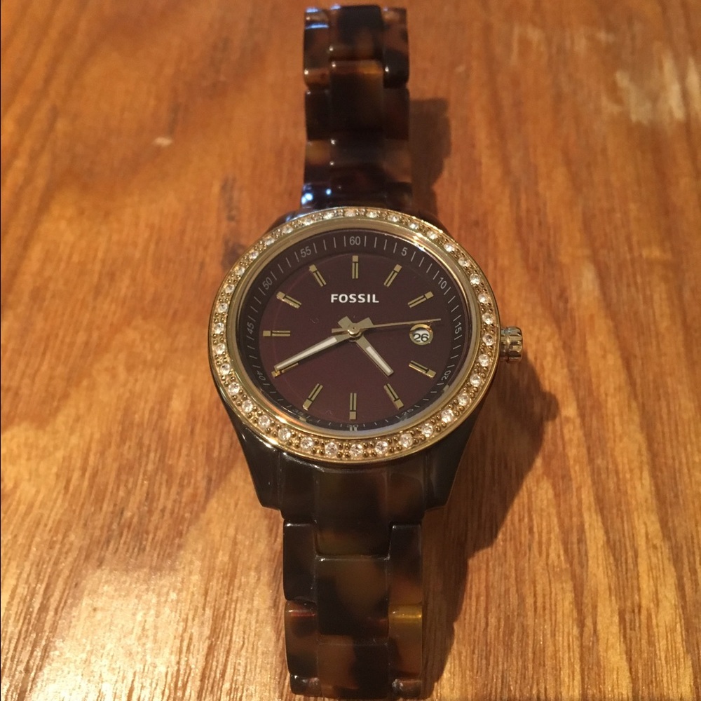 Fossil Stella Mini faux Tortoise watch