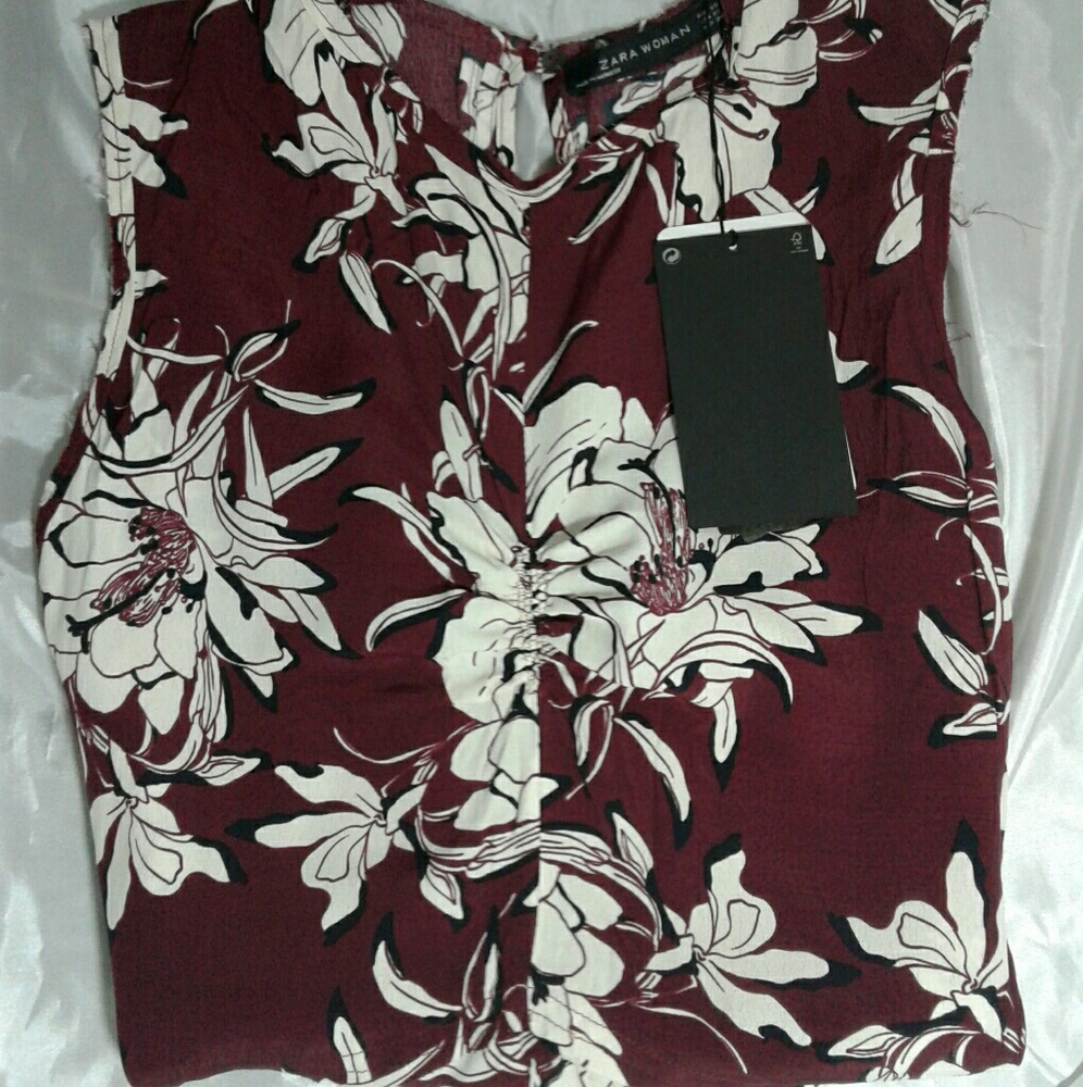 Zara Floral Peplum Top