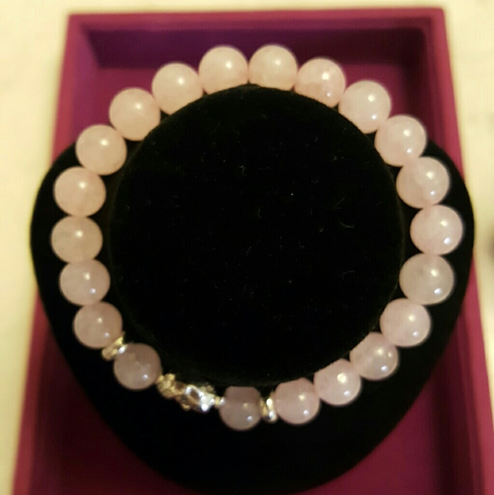 $25 new natural stone beads bangle silver Buddha