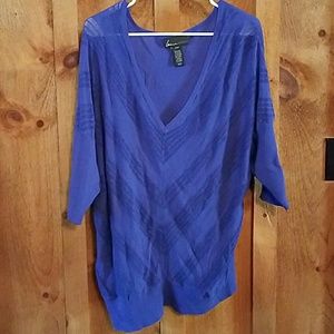 Lane Bryant purple v neck sweater