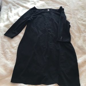 Demure Black Shirt Dress