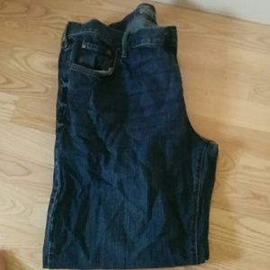 *MEN'S* Dark blue denim loose fitting jeans 44x32