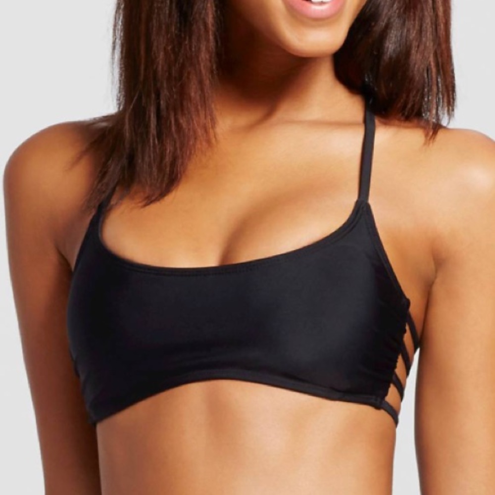Black strappy bikini top