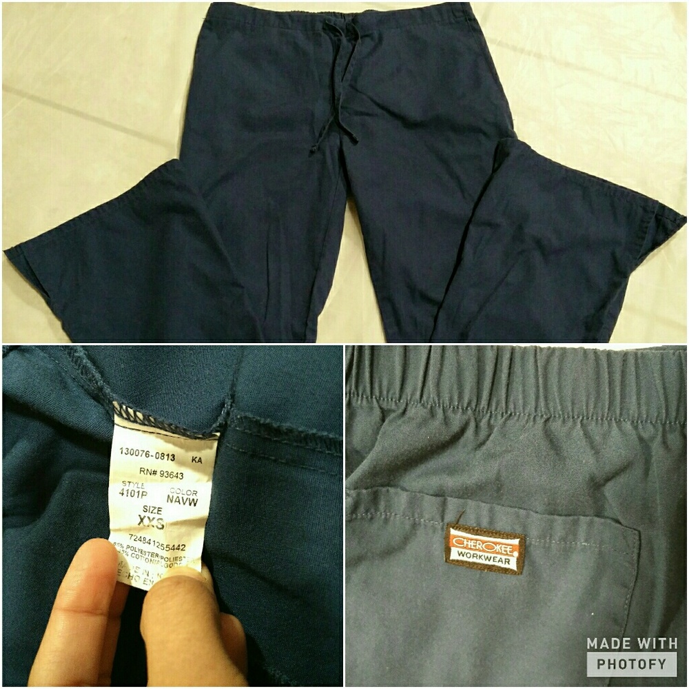 Cherokee navy scrub pant