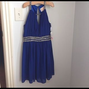 Royal blue short dress