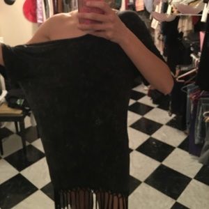 Off the shoulder t shirt dress