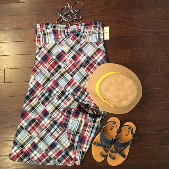 LOFT Dresses & Skirts - Loft Red White and Blue Dress