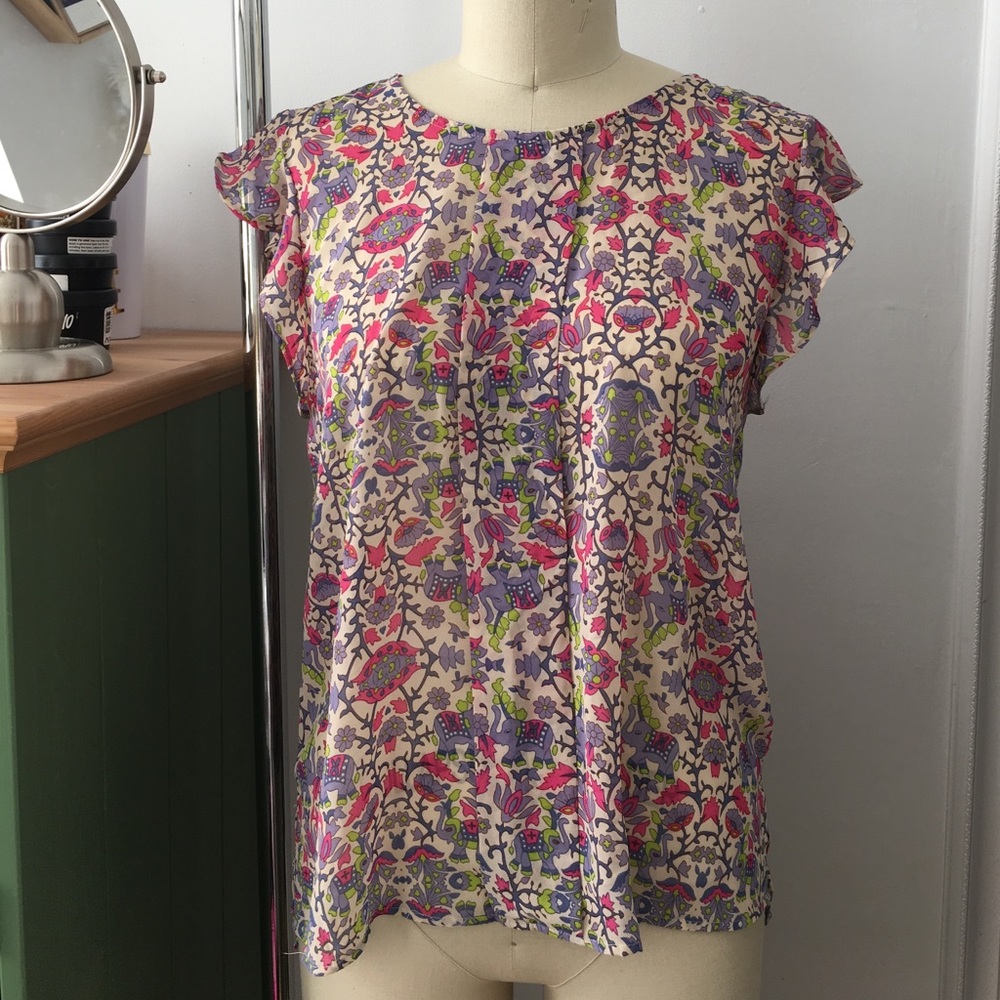 Forever 21 Elephant Paisley Top