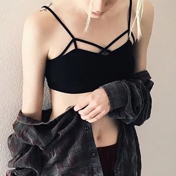 Strappy Front Caged Padded Bralette - Picture 2 of 5