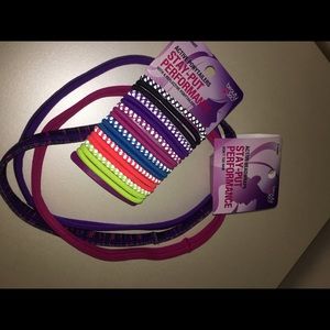 Stay put performance head bands and hair ties