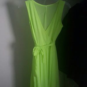 Neon green dress