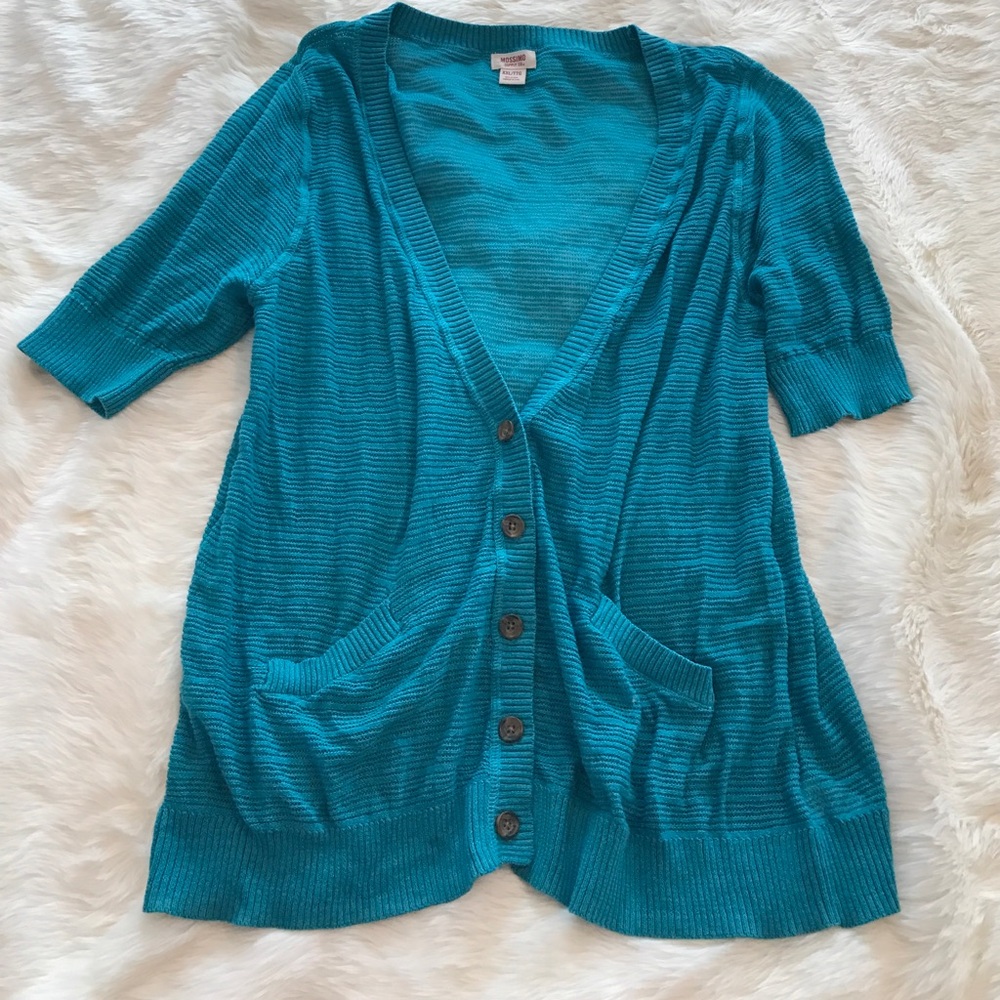 NWOT Simple Knit Teal Cardigan