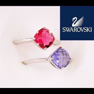 New Swarovski set of 2 Crystal rings