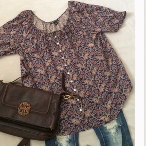 Lucky Brand peasant blouse XL NWOT