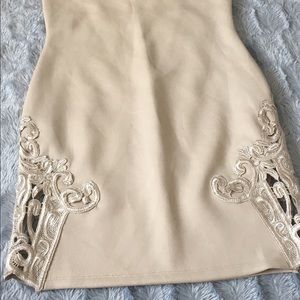 Sexy Nude Strapless Dress