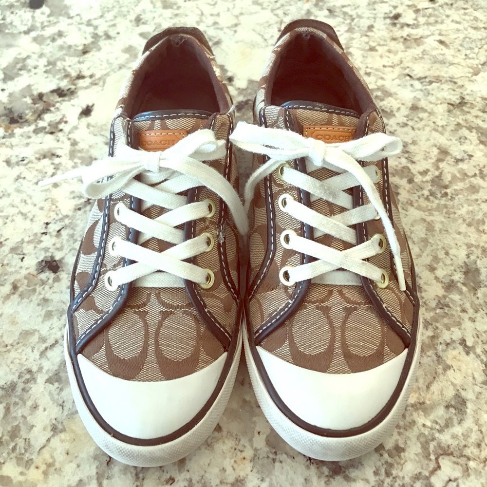 Coach - Brown Classic Print Sneakers