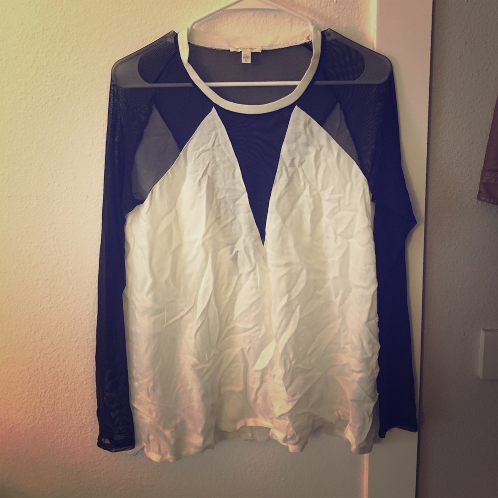 White and black top