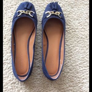 Navy Banana Republic Ballet Flats, Size 10